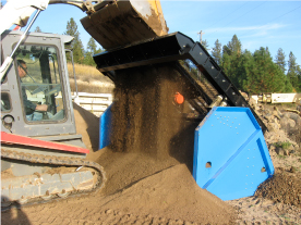 Topsoil Screener with a Vibratory Pack makes screening soil easier.